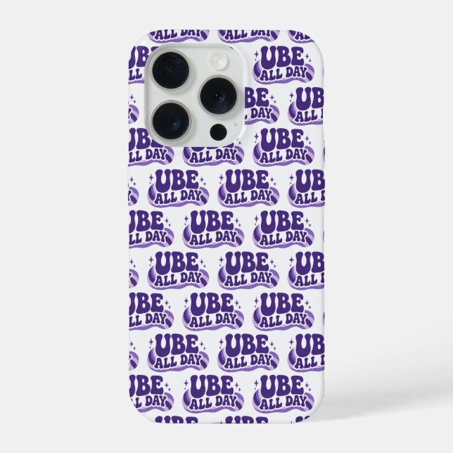 Coque iPhone Étui pour iPhone 15 Ube toute la journée (Verso)