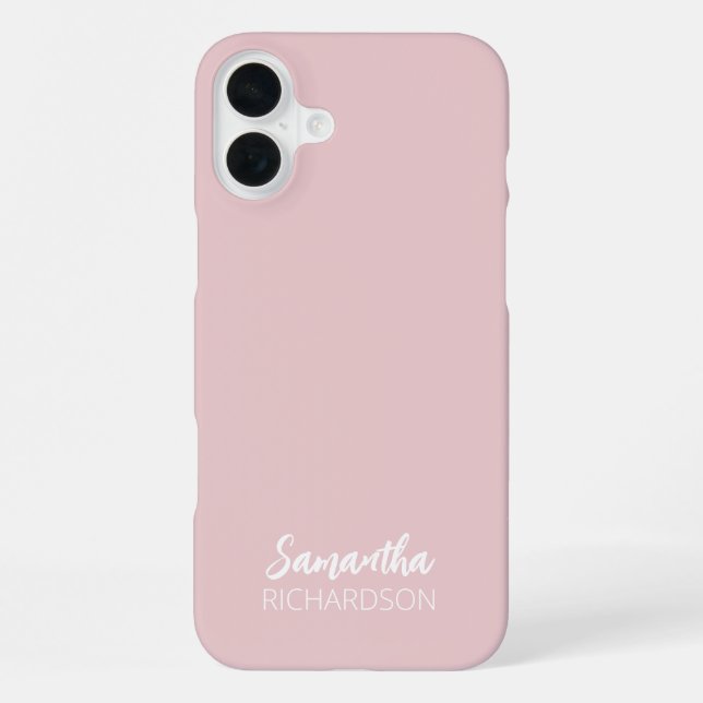 Coque iPhone Étui pour iPhone 16 Plus avec nom en écriture manu (Verso)