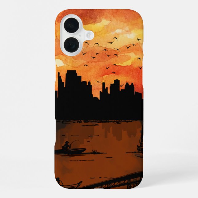 Coque iPhone Étui pour iPhone 16 Pro au coucher du soleil esthé (Verso)