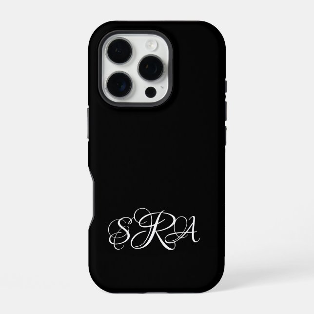 Coque iPhone Étui pour iPhone 16 Pro avec monogramme (Verso)