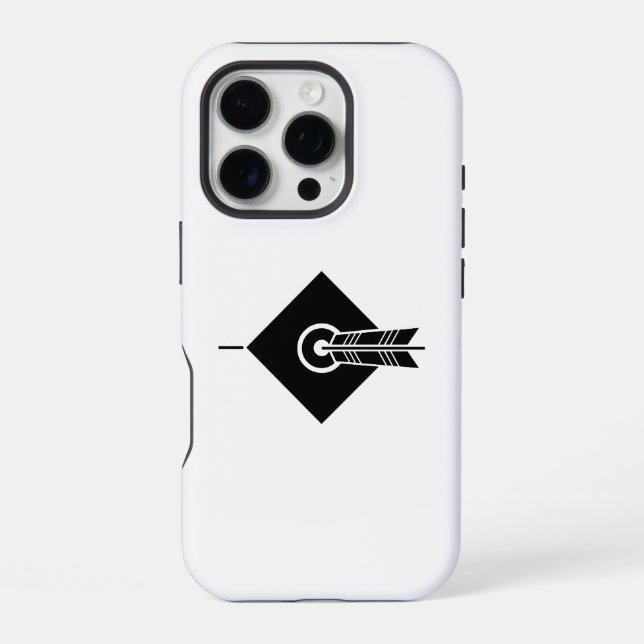 Coque iPhone Étui pour iPhone 16 Pro Flèche atteint la cible (Verso)