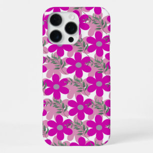 Coque iPhone 16 Pro Max Étui pour iPhone 16 Pro Max à motif 'Bold Pink Flo