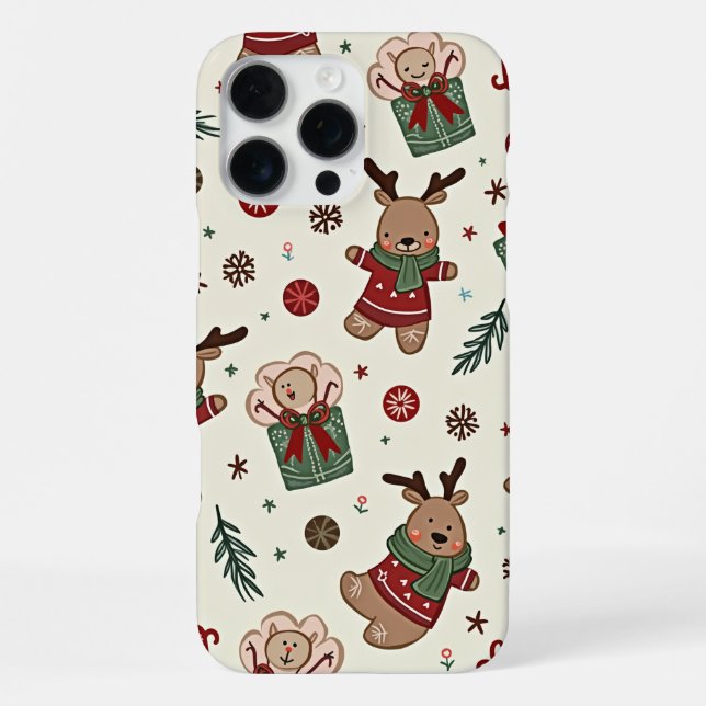 Coque iPhone Étui pour iPhone 16 Pro Max de Noël (Verso)