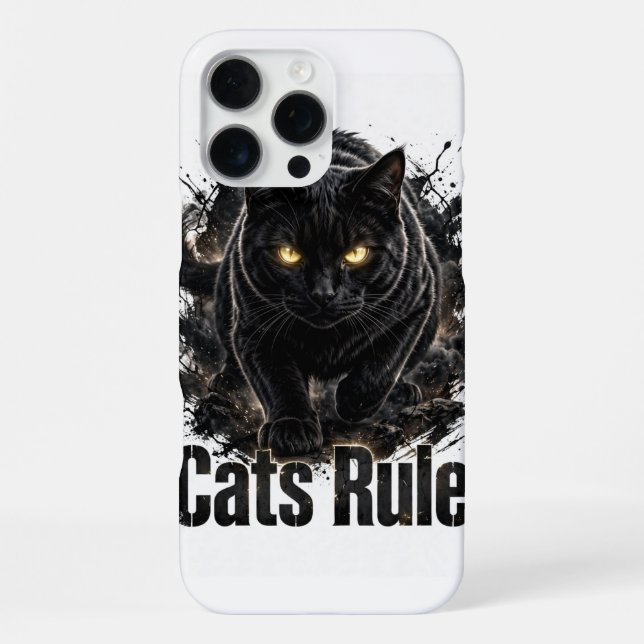 Coque iPhone Étui pour iPhone 16 Pro Max Les Chats règnent (Verso)