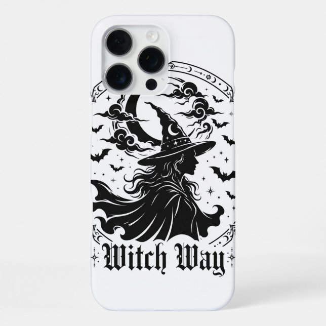Coque iPhone Étui pour iPhone 16 Pro Max Witch Way (Verso)