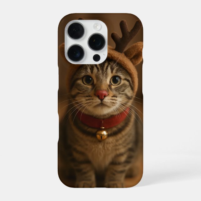 Coque iPhone Étui pour iPhone 16 Pro Rudolph le Chat (Verso)