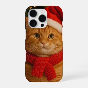 Coque iPhone 16 Pro Étui pour iPhone 16 Pro Santa Cat