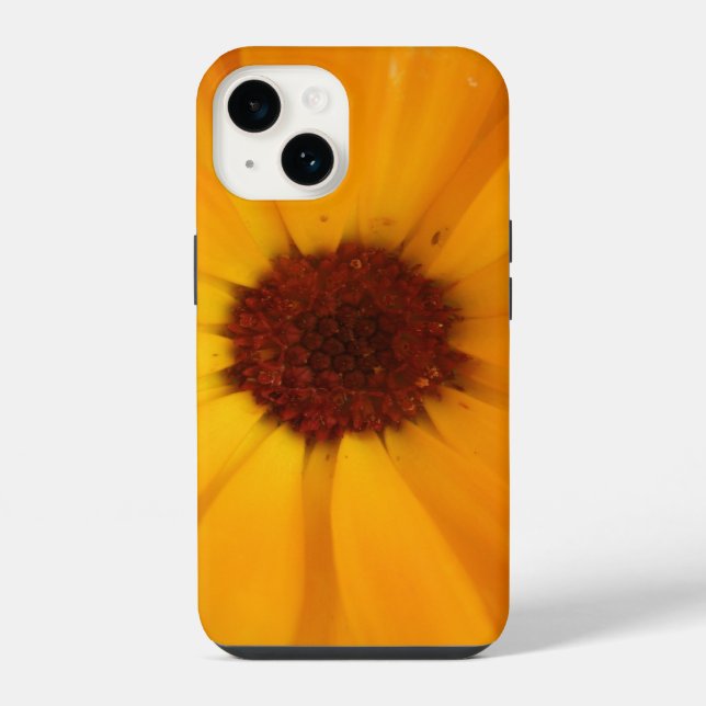 Coque iPhone Étui pour iPhone 5 Orange Rain Daisy (Verso)