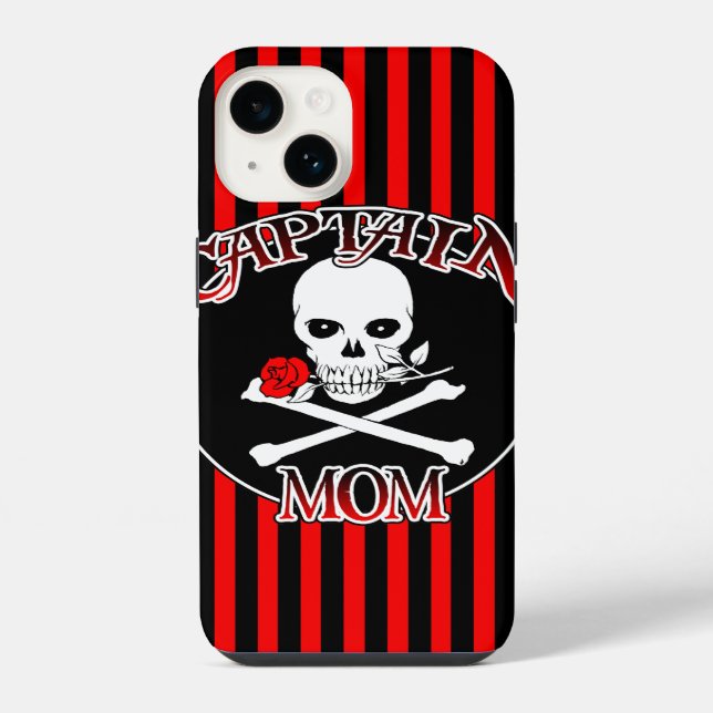 Coque iPhone Étui pour iPhone 6 Captain Mom (Verso)