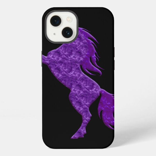 Coque iPhone Étui pour iPhone 6 Licorne de Feu Violet (Verso)
