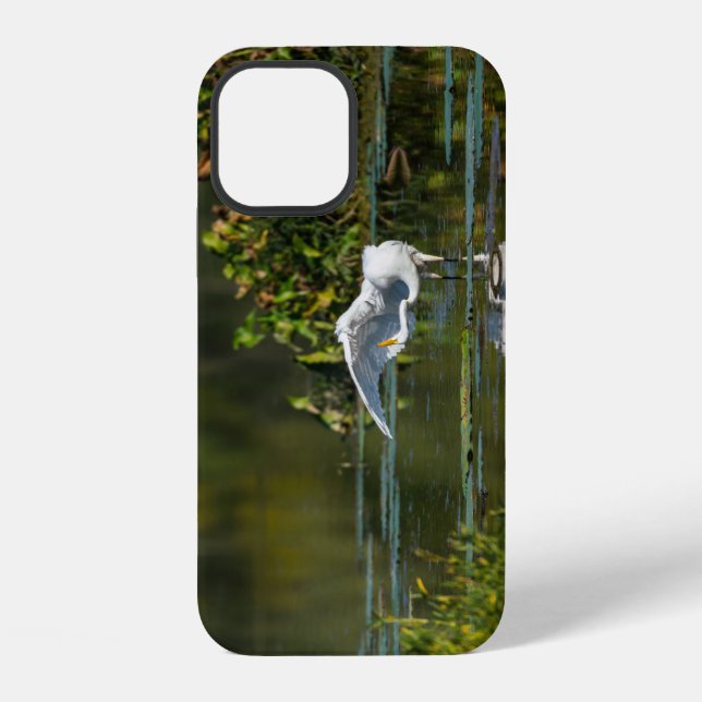 Coque iPhone Étui pour iPhone à aile d'aigrette (Verso)