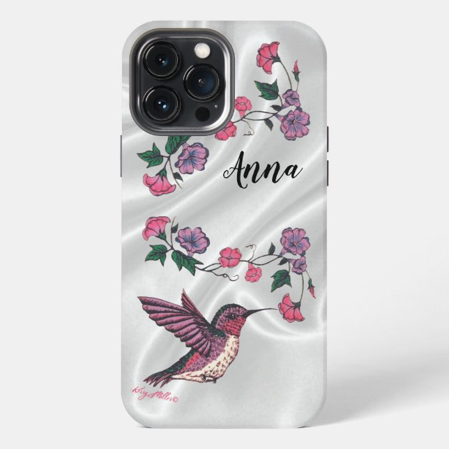 Coque iPhone Étui pour iPhone à motif colibri (Verso)