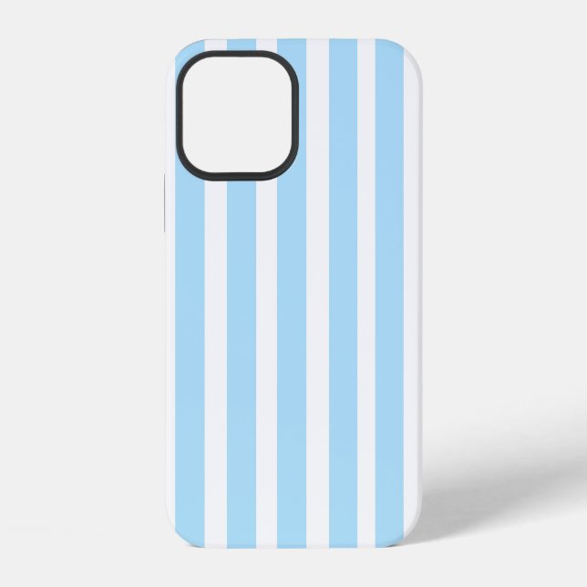 Coque iPhone ÉTUI POUR iPHONE À RAYURES BLEUES MONOGRAM (Verso)