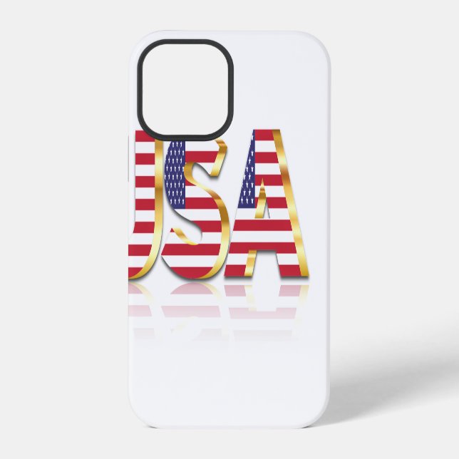 Coque iPhone Étui pour iPhone avec drapeau des États-Unis (Verso)