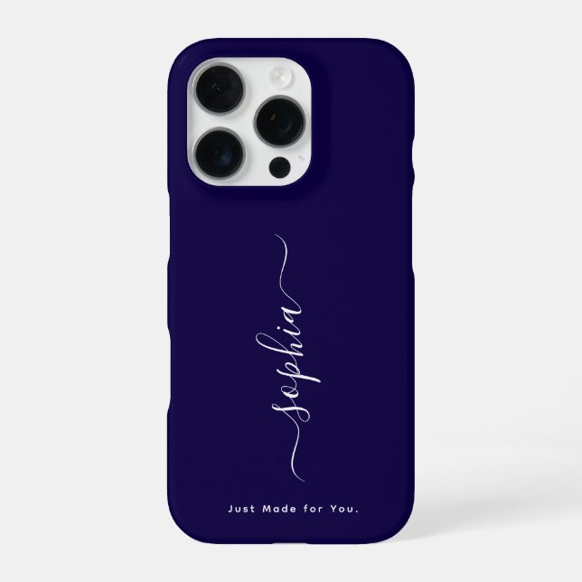Coque iPhone Étui pour iPhone avec nom de typographie personnal (Verso)