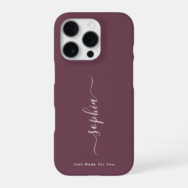 Coque iPhone Étui pour iPhone avec nom de typographie personnal (Verso)