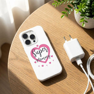 Coque iPhone 15 Pro Étui pour iPhone Cadeau de Meilleure Maman Super M