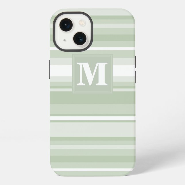Coque iPhone Étui pour iPhone Case-Mate avec des rayures vert p (Verso)