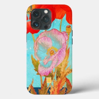 ETUI iPhone 13 PRO ÉTUI POUR IPHONE COQUELICOT JAPONAIS DANS UN CIEL