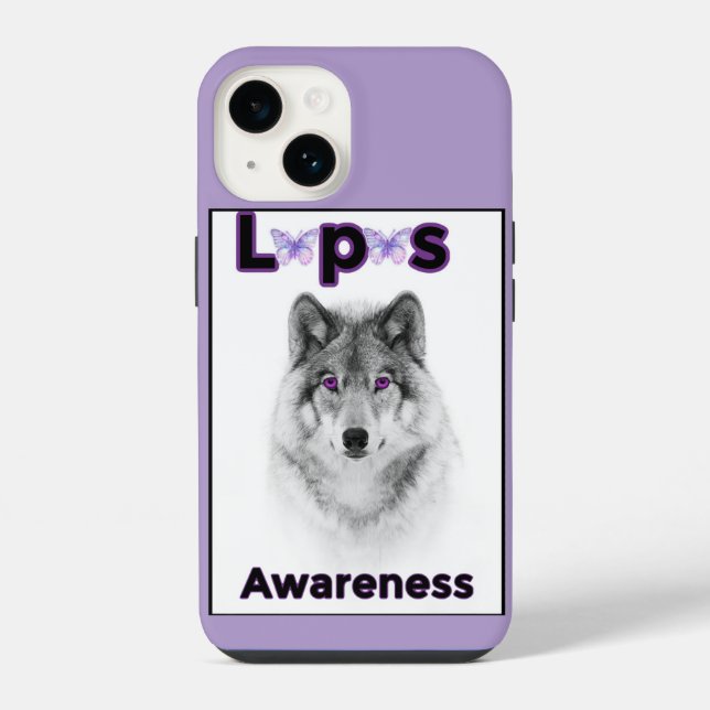 Coque iPhone Étui pour IPhone de sensibilisation au lupus  (Verso)