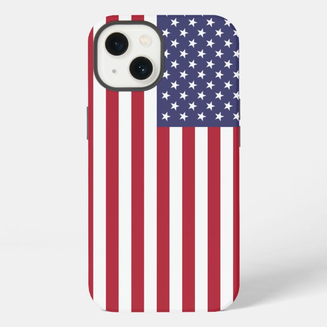 Coque iPhone Étui pour iPhone Drapeau Américain (Verso)