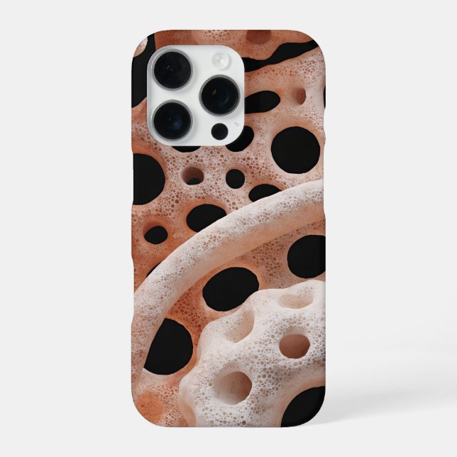 Coque iPhone Étui pour iPhone en terre cuite abstrait moderne (Verso)