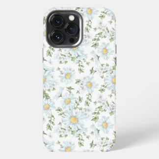 Etui iPhone 13 Pro Max Étui pour iPhone / iPad à marguerites blanches