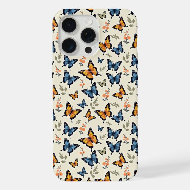 Coque iPhone Étui pour iPhone/iPad à motif de papillon à queue  (Verso)