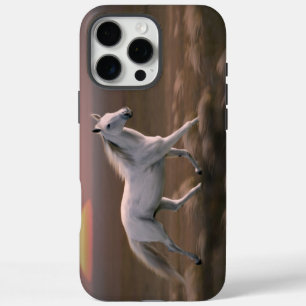 Coque iPhone 16 Pro Max Étui pour iPhone / iPad Cheval au coucher du solei