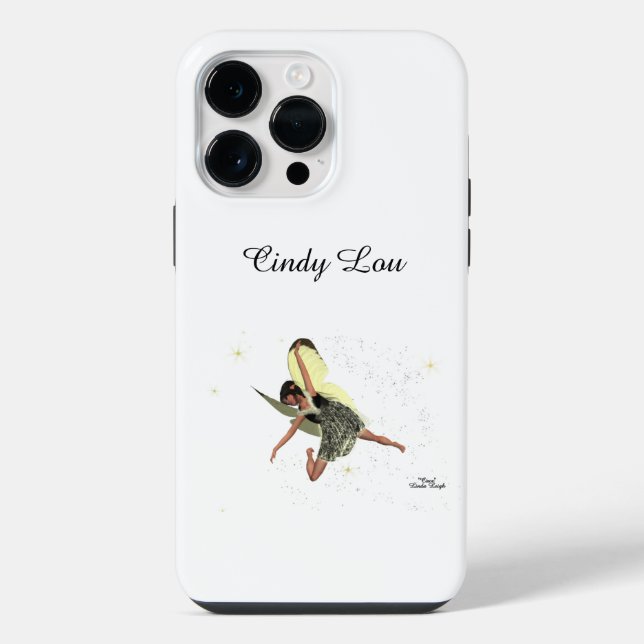 Coque iPhone Étui pour iPhone / iPad Fée Fille avec ailes jaune (Verso)