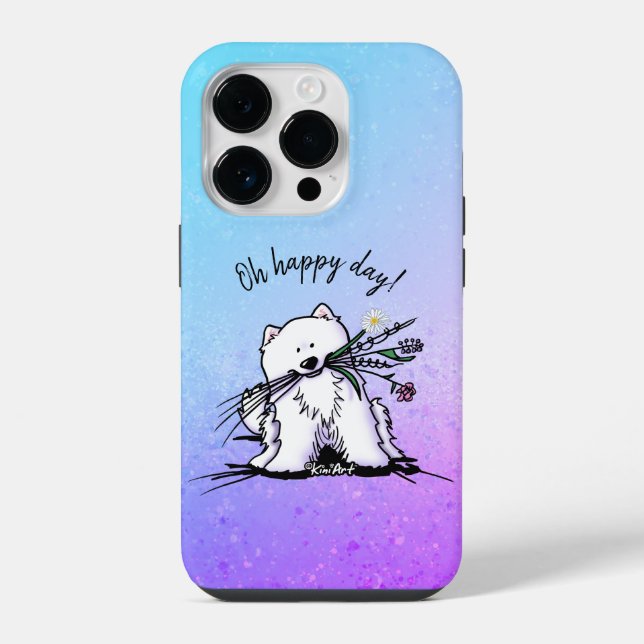Coque iPhone Étui pour iPhone / iPad KiniArt Samoyed (Verso)