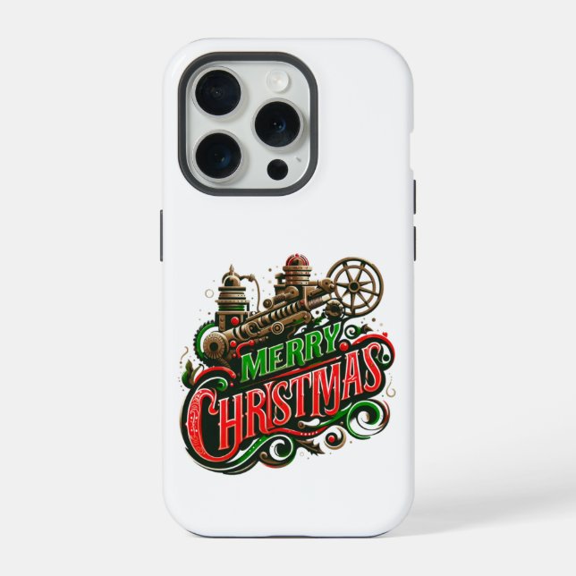 Coque iPhone Étui pour iPhone / iPad Noël Steampunk (Verso)