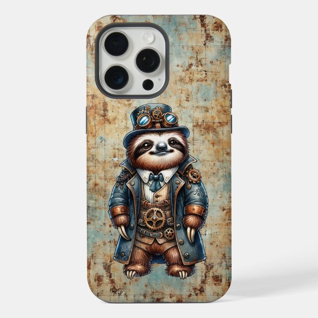 Coque iPhone Étui pour iPhone / iPad Steampunk Sloth (Verso)