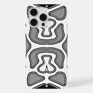 Coque iPhone 15 Pro Max Étui pour iPhone / iPad, un design blanc et noir v