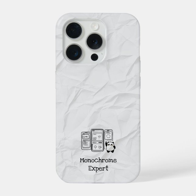 Coque iPhone Étui pour iPhone Monochrome Expert (Verso)