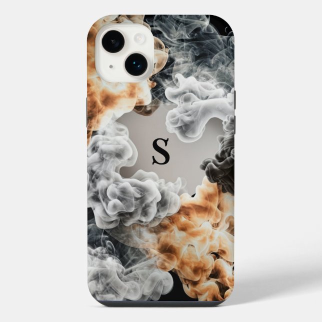 Coque iPhone Étui pour iPhone Monogram Smoke (Verso)
