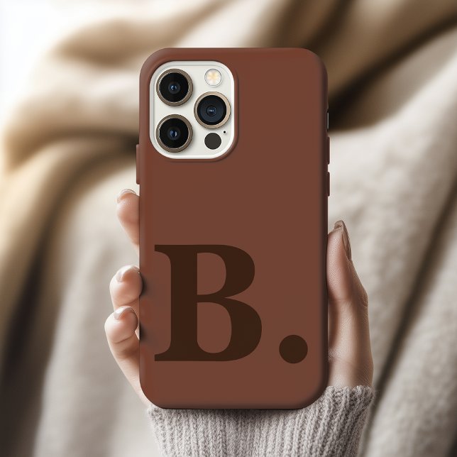 Coque iPhone Étui pour iPhone personnalisé avec monogramme marr (Modern Initial Name iPhone Case Birthday Gift for Her, Custom iPhone Case Graduation Gift for Girls)
