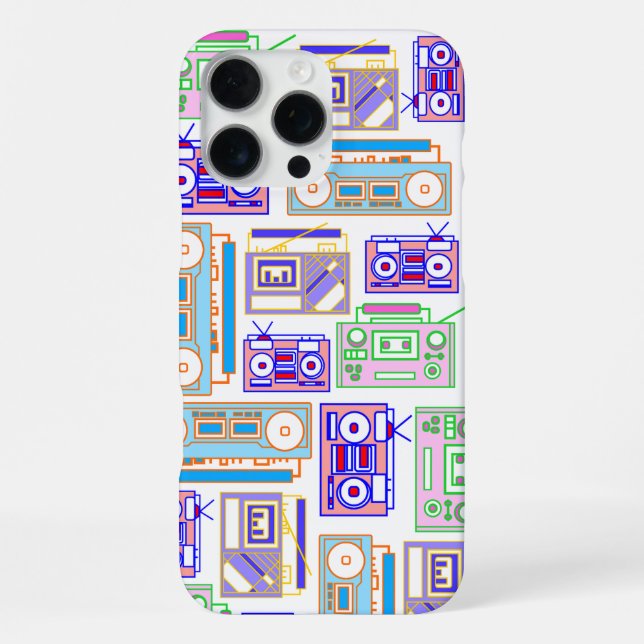 Coque iPhone Étui pour iPhone Pop Art Boom Box (Verso)