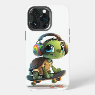 Etui iPhone 13 Pro Étui pour iPhone Radical Turtle Skateboarder