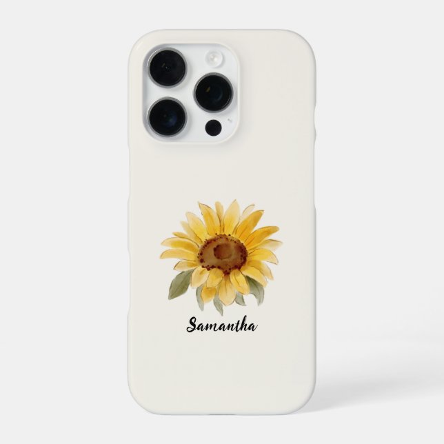 Coque iPhone Étui pour iPhone Sunflower (Verso)