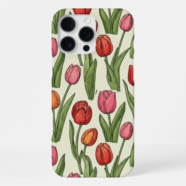 Coque iPhone Étui pour iPhone Tulipes (Verso)