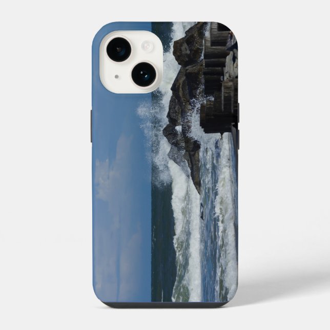 Coque iPhone Étui pour iPhone Vagues qui se brisent à Folly (Verso)