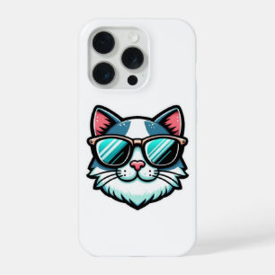 Coque iPhone 15 Pro Étui pour téléphone Cool Cat – Style félin tendanc
