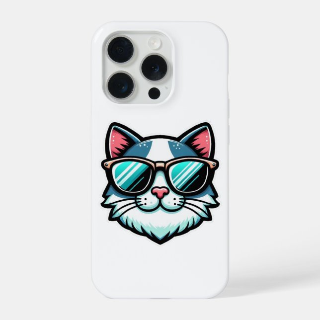 Coque iPhone Étui pour téléphone Cool Cat – Style félin tendanc (Verso)