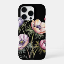 Étui pour téléphone en aquarelle Anémone de printe