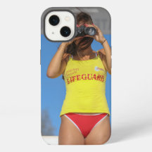 "Étui pour téléphone Fille regardant à travers un 