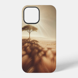 Coque iPhone 12 Étui pour téléphone Golden Solitude Tree - Savane