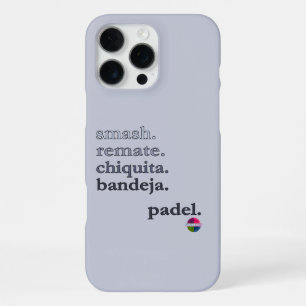 Coque iPhone 16 Pro Max Étui pour téléphone Padel - Personnaliser Mot Vibe