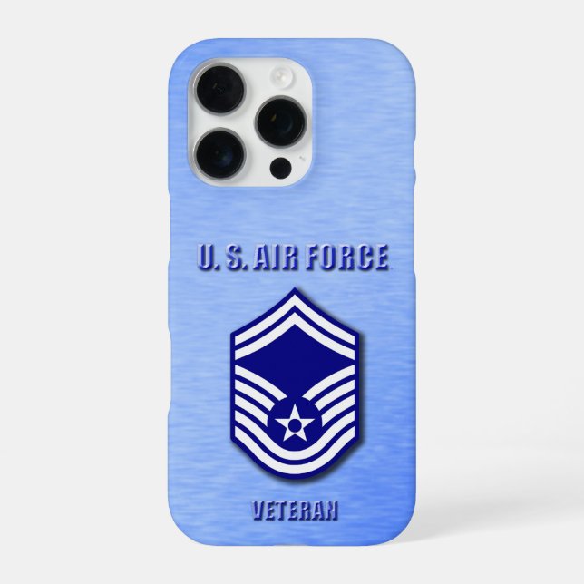 Coque iPhone Étui pour téléphone Sergent Maître Principal USAF (Verso)