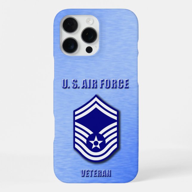 Coque iPhone Étui pour téléphone Sergent Maître Principal USAF (Verso)